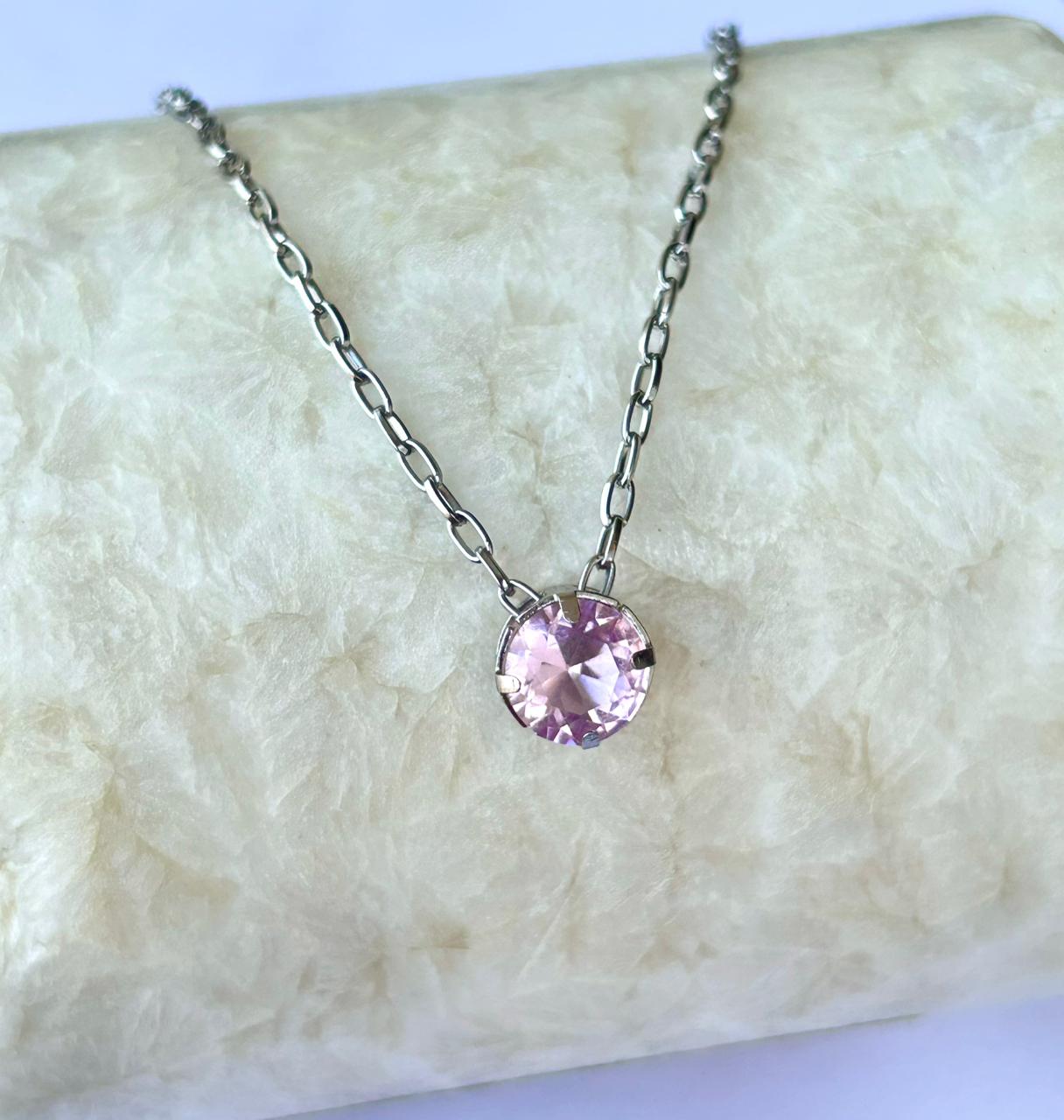 Colar Stones Rosa