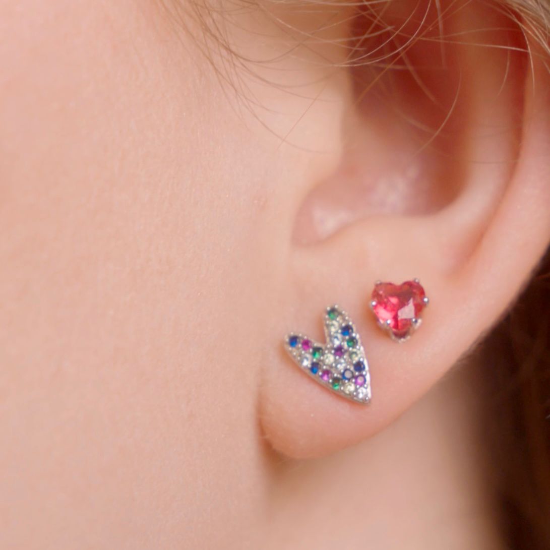 Brinco Heart Stones